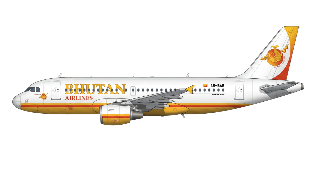 Buthan Airlines livery