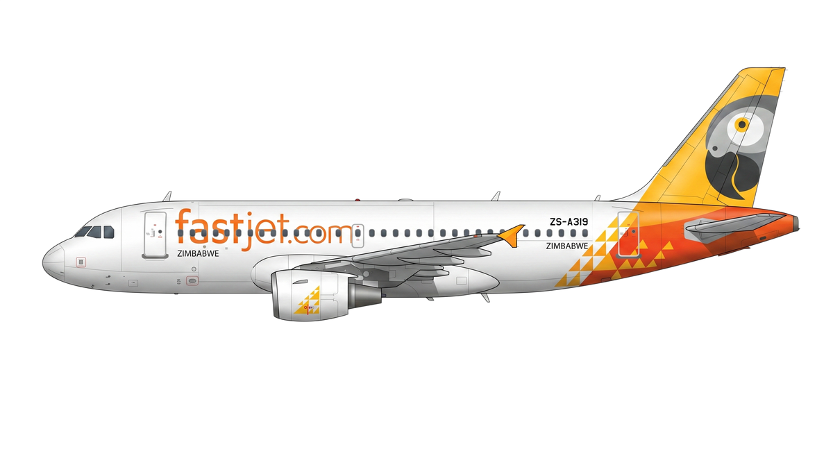 Fastjet Zimbabwe livery