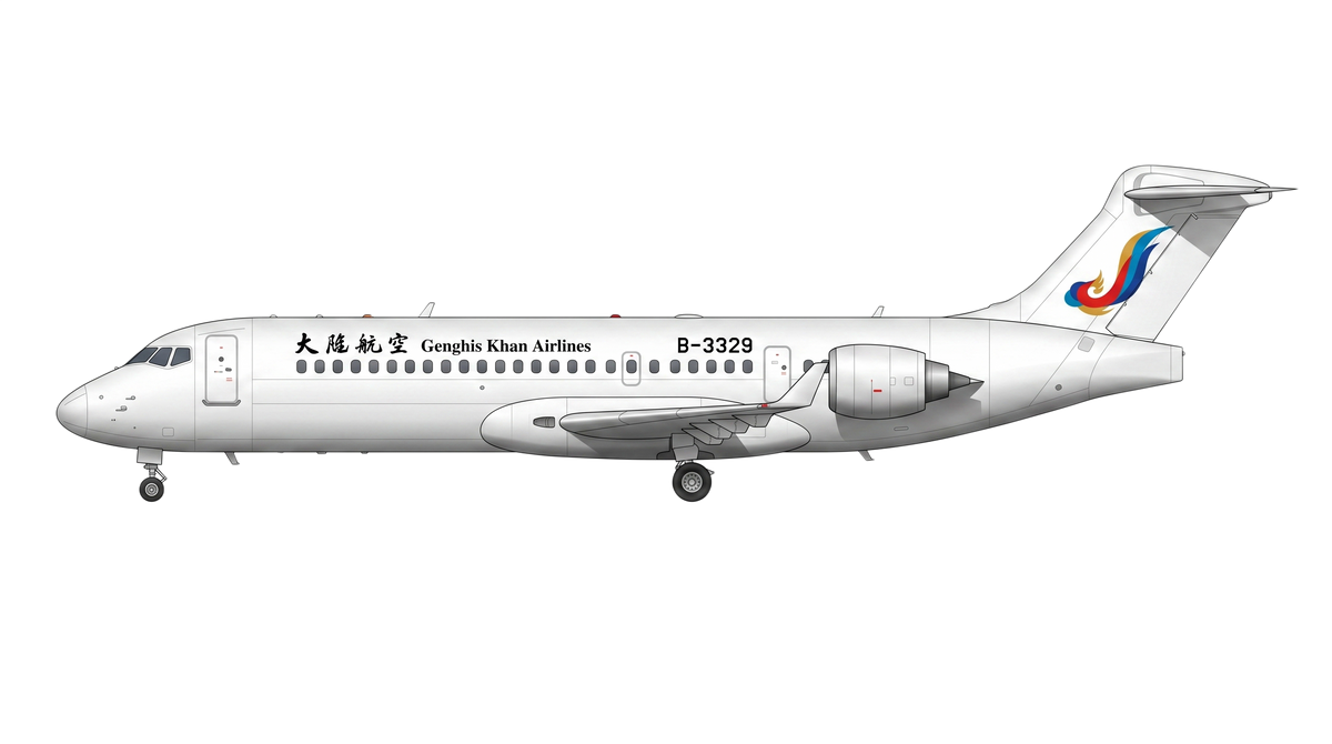 Genghis Khan Airlines livery